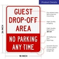 thumbnail image 3 of No Parking Any Time Guest Drop-Off Area Sign, 18x24 Reflective Aluminum EGP, 3 of 8