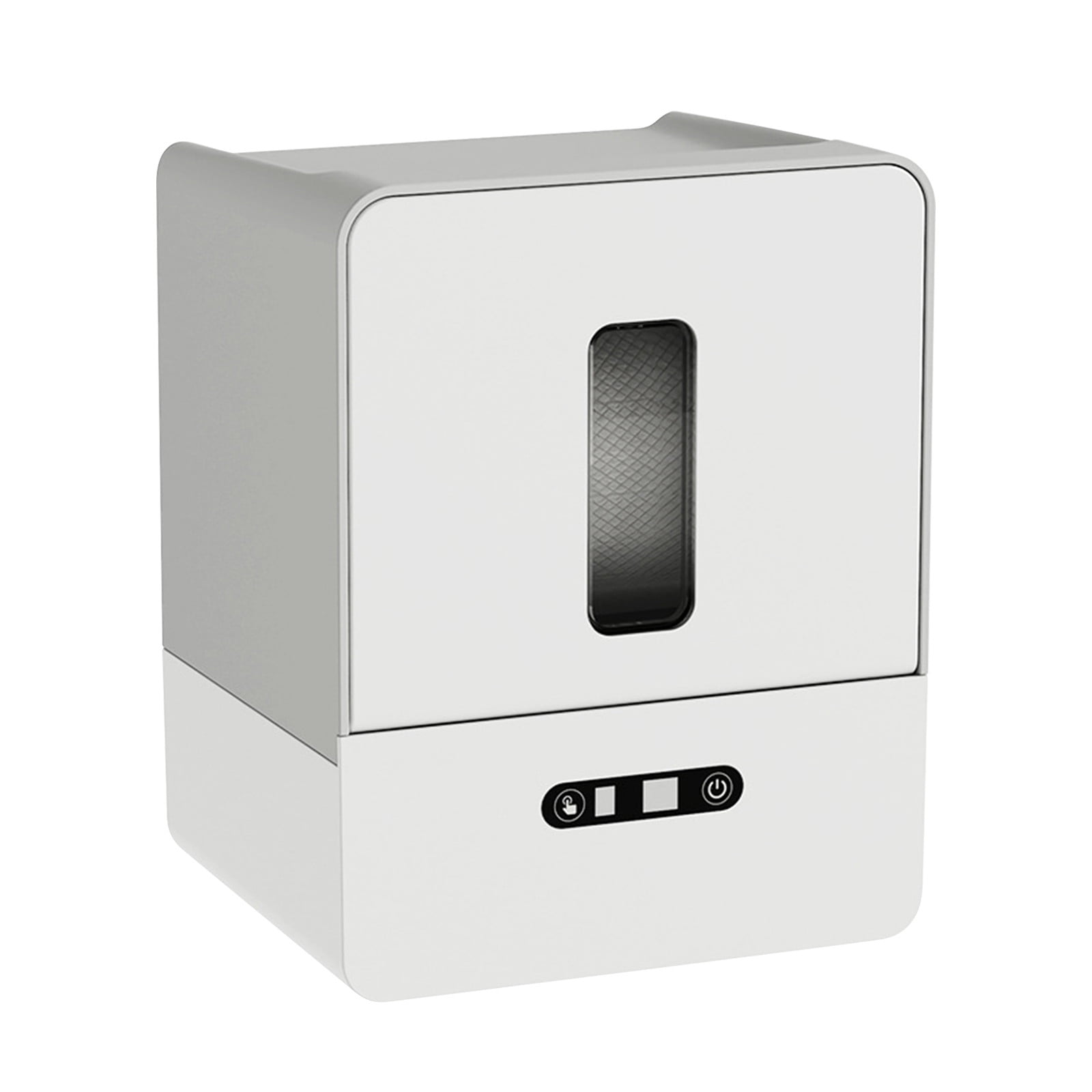 ZZkhGO Automatic Tissue Dispenser, Wall Mounted Paper Holder, Intelligent Sensor Toilet Roll Machine with LED Light