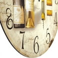 thumbnail image 3 of Yosemite Circular Wooden Wall Clock with Two Bottles Of Wine Print, 3 of 3