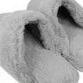 thumbnail image 3 of Women's Comfy and Soft Slip-On Plush Luxury Spa Slippers With Closed Toe (Gray) (US Women's Size 8), 3 of 4