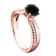thumbnail image 4 of Aonejewelry 1.15 Ct. Ttw Halo Interwined Design Black Diamond Engagement Ring Crafted In 14k Solid Rose Gold, 4 of 4