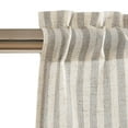 thumbnail image 6 of CURTAINKING Kitchen Valance Stripe Pattern Farmhouse Window Valance 18 inch Linen Window Treatment for Bathroom Rod Pocket 1 Panel Grey, 6 of 10