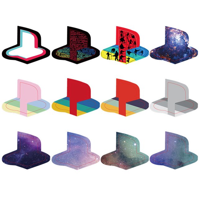 Tmvgtek 12 Unids/Lote De Pegatinas De Piel Con Logotipo Colorido Para Consola Ps5 (Juego 1)