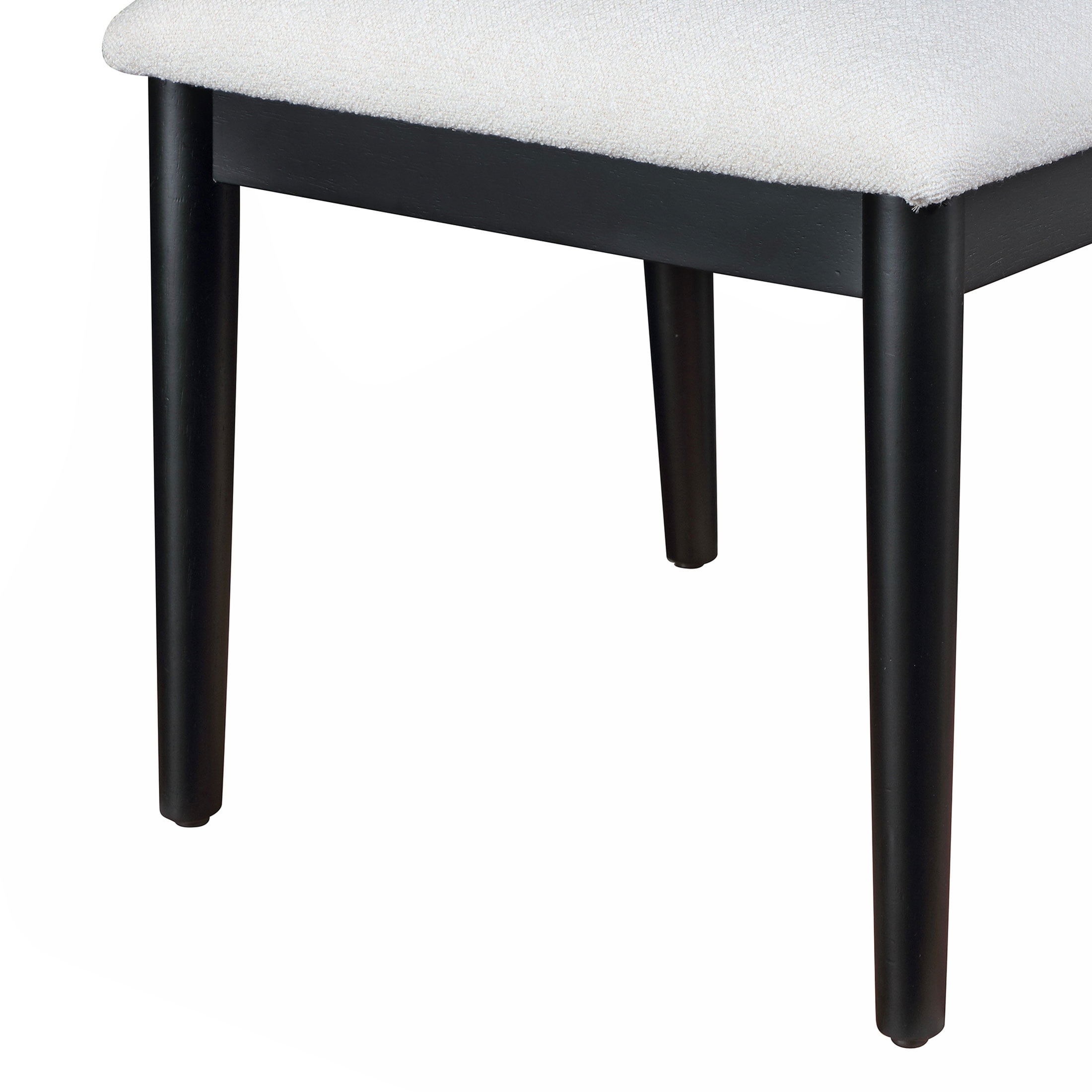 Beautiful Drew Dining Room Chair by Drew Barrymore, Rich Black Finish, 2 Pack