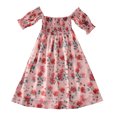 thumbnail image 1 of Vestido de manga corta con estampado de flores pequeñas para padres e hijos, traje para madre e hija, mamá Fridja nalpqowj25415, 1 of 8