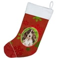 thumbnail image 2 of Carolines Treasures CK3984CS Christmas Snowflakes Chocolate Parti Cocker Spaniel Christmas Stocking, 2 of 3