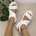 thumbnail image 3 of KBODIU Sandals Women Athletic Comfortable Outdoor Sandals with Arch Support Walking Sandals for Women New Style Sandals Woven Mesh Flat Beach Casual for Spot/Beach/Travel/Home White 36, 3 of 6