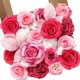 thumbnail image 1 of Caja combinada de flores artificiales Alecono de color rosa intenso con tallos, 1 of 8