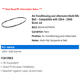 thumbnail image 2 of Air Conditioning and Alternator Multi Rib Belt - Compatible with 2004 - 2006 Scion xA 2005, 2 of 2