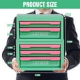 thumbnail image 2 of Drawer-style desktop storage box, office workstation organizing magic tool, desk stationery storage rack, cosmetic storage cabinet--{Green-pink color, 2+3 layers}, 2 of 10