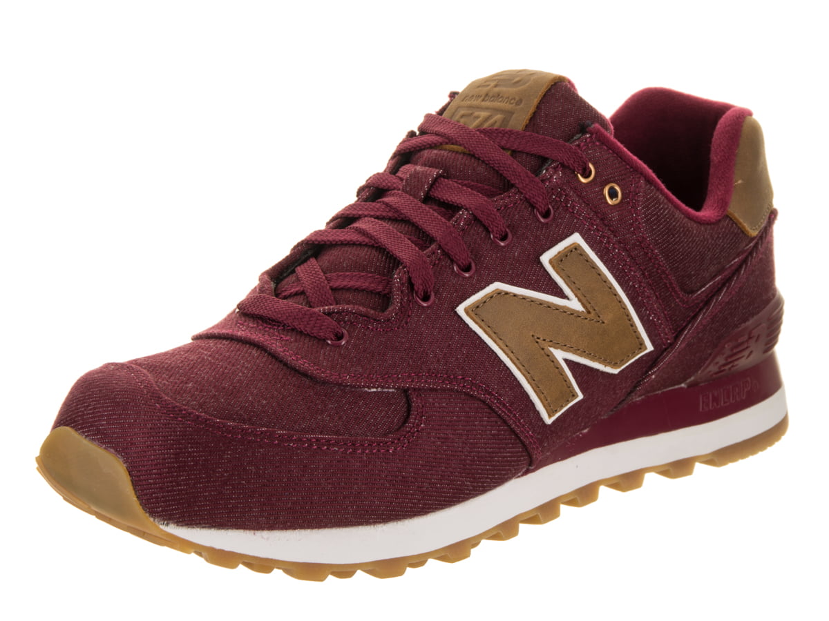 New Balance Men's 574 Suede Trainers Red