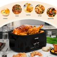 thumbnail image 4 of 26 Quart Electric Roaster Oven with Visible & Self-Basting Lid, Large Turkey Roaster with Defrost Warm Function, Adjustable Temperature, Removable Pan Rack, Stainless Steel, Black, 4 of 4