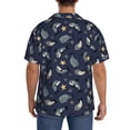 thumbnail image 5 of Xecao offers the Party Shark Cute for Men's Casual Short-sleeved Shirt, a button-up collared shirt with a pocket, perfect for beach vacations and yacht travel in the Large size., 5 of 7