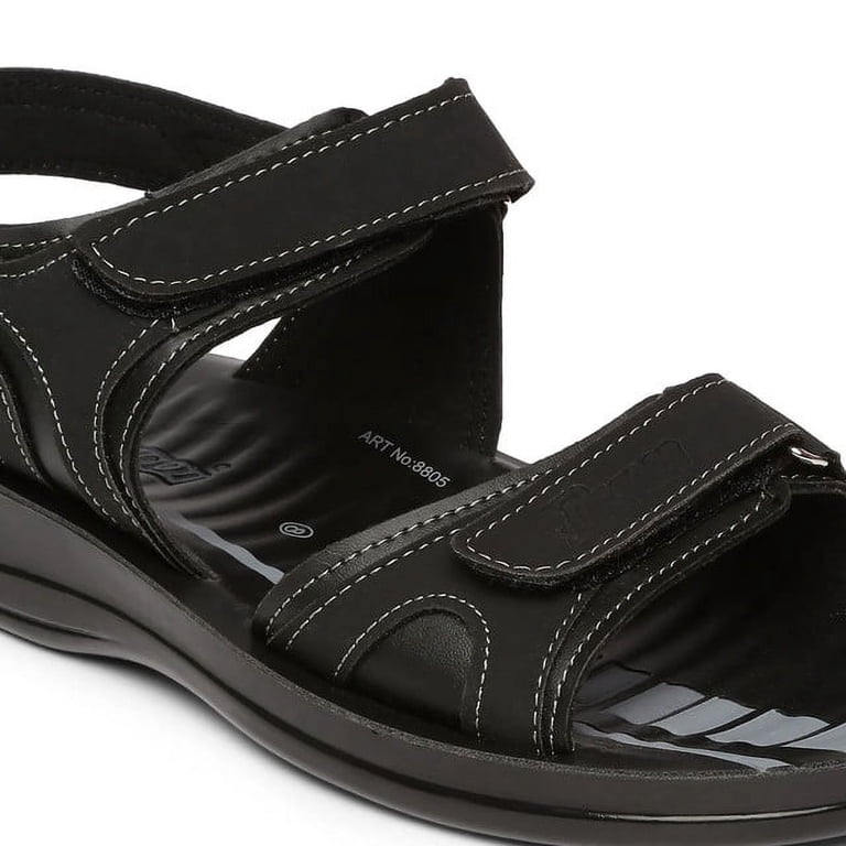 PARAGON Men\'s Black Leather Sandals Men main image 4