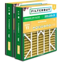 Filterbuy 20x25x5 MERV 11 Allergen Defense, Pleated HVAC AC Furnace Air Filters for Trion Air Bear, Generalaire, Skuttle, and More (2-Pack)