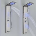 thumbnail image 4 of LED Shower Panel Tower System Rain&Waterfall Massage Body Jets Brushed Nickel, 4 of 12