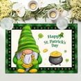 thumbnail image 1 of Huayishang Placemat Linen Placemats Set Of Irish Green Table Mat Heat Washable Wipeable Place Mat For Party Kitchen Dining Home Holiday Decor, 1 of 9