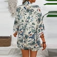thumbnail image 2 of ibiyuan Short Sets Women 2 Piece Outfits Women's Printed Fringe Short Sleeve Two Piece Outfit Kimono Style Summer Beachwear Cover Up Set, 2 of 5