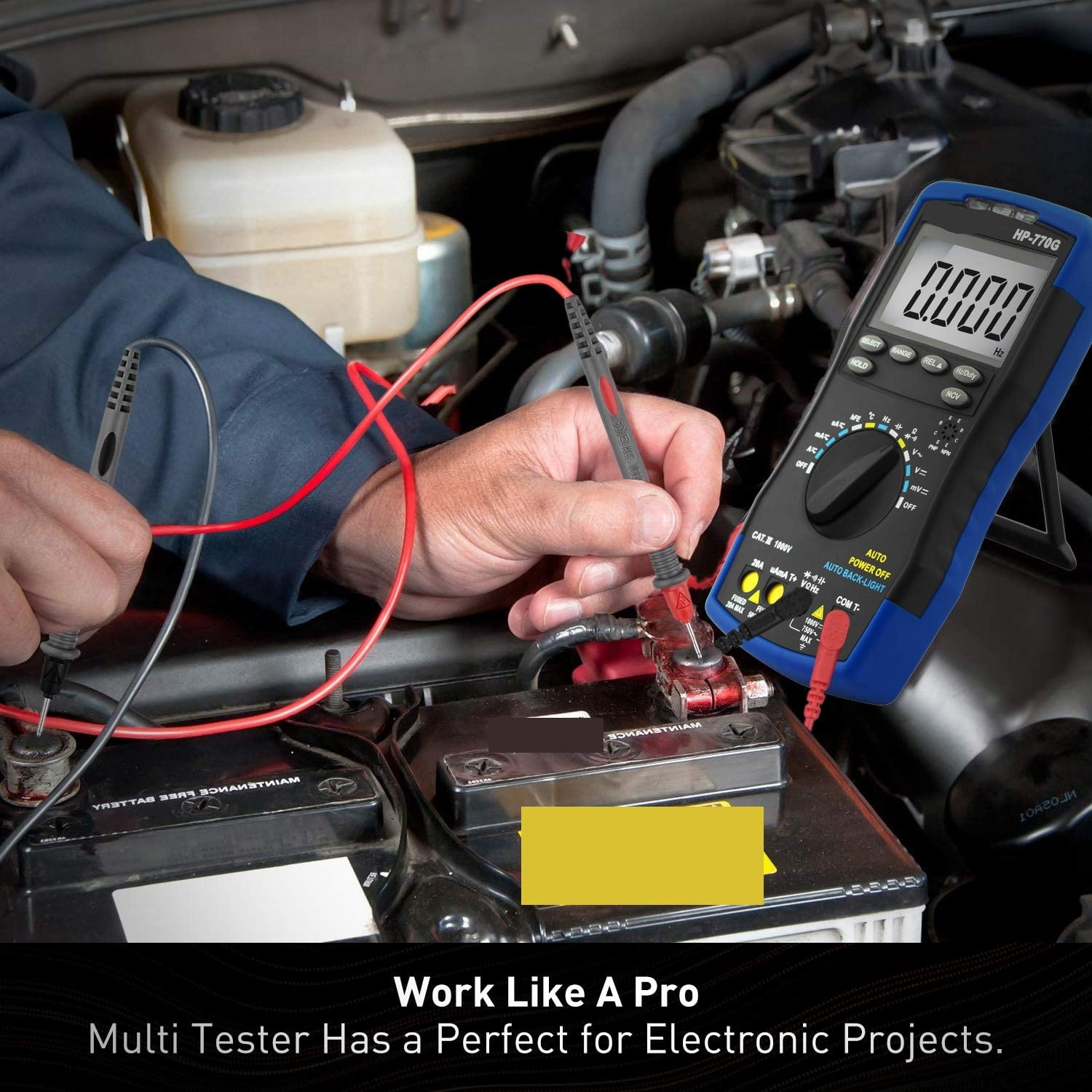 Digital Multimeter Auto-Ranging Electrical Meter Tester for AC/DC Amp, AC/DC Voltage NCV Diode ,High&Low Sensitivity
