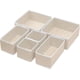 thumbnail image 2 of Simple Houseware Caja de almacenamiento de tela plegable, armario, cómoda, cajón, organizador, cestas para ropa interior, sujetadores, color beige (juego de 6), 2 of 3