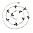 thumbnail image 2 of Cadena de cintura ajustable de metal con decoración de lazo para mujer, estilo vestido, suéter, cadena colgante con flores, 2 of 6