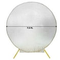 thumbnail image 3 of Efavormart 7.5ft Metallic Silver Sparkle Sequin Round Wedding Arch Cover, Shiny Shimmer Backdrop Stand Cover - 2-Sided Custom Fit, 3 of 6