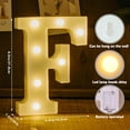 thumbnail image 2 of Led Letters Lights 26 Alphabet and 10 Number Decorative Lighted Letters,Battery Powered Led Marquee Light Up Letters for Wedding Birthday Party Home Decor(Letter F), 2 of 7