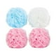 thumbnail image 1 of EeaseMX 4 esponjas exfoliantes de malla para baño, esponjas de ducha, bolas de baño para limpieza, spa y relajación (colores aleatorios) (estilo aleatorio), 1 of 7