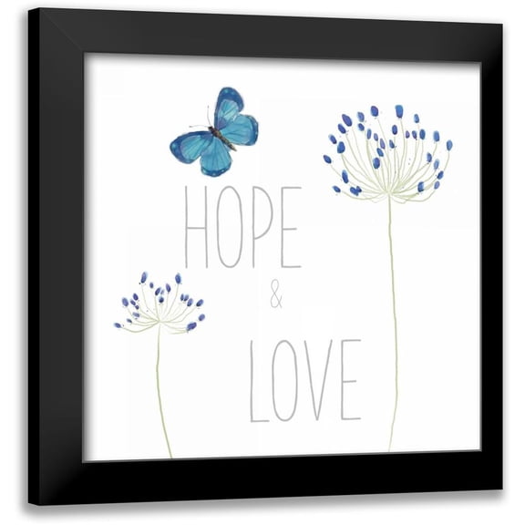 Adams, Sarah 12x12 Black Modern Framed Museum Art Print Titled - Hope and Love