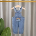 thumbnail image 2 of TOOYOU Girls Jeans Demin Pants Baby Overalls For Toddler Infant Versatile Casual Trousers For Sweet Girls Size 6-12 Months White, 2 of 4