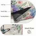 thumbnail image 6 of Round Area Rug 8 Ft, Watercolor Flowers Washable Non-Slip Circle Carpet for Living Room/Bedroom, Spring Floral Butterflies Botanical Beige Collection Low-Profile Large Area Rugs for Indoor, 6 of 7