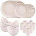 thumbnail image 1 of Supernal Wheat Straw Dinnerware Sets,Dinnerware Sets for 8,Microwave Dishwasher Safe,Unbreakable Dinnerware,Reusable Tableware Set,Beige Set 16pcs Plates, 8pcs Bowls, 8pcs Cups., 1 of 7