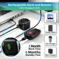thumbnail image 5 of GreenCycle Two-Way Rechargeable Bike Alarm with Remote, Bike Alarm and Tracker,121dB Super Loud,4Volume Settings,984ft Wireless Range, for Ebike Motorcycle Bicycle Car Mobility Scooter Waterproof, 5 of 8