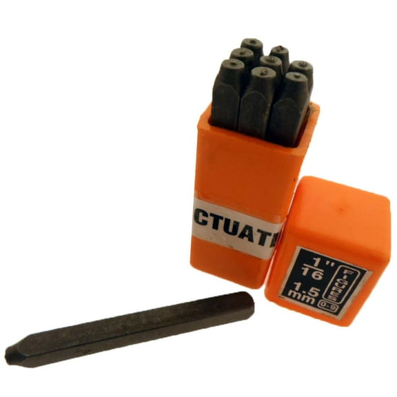 9 Pc. Hardened Steel Punctuation Mark Punch Set In 1/16" Size (ToolUSA: TJ-30886)