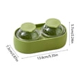 thumbnail image 3 of Molde grande para bolas de hielo para whisky y cócteles. Molde de silicona de doble cavidad para hacer esferas de hielo para bebidas de fusión lenta. Tapa ajustada. Bandeja para bolas de hielo para, 3 of 6