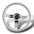 thumbnail image 6 of W-Power 14" White Galaxy Classic Wood 6-Hole Spoke Chrome Center Steering Wheel, 6 of 6