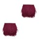 thumbnail image 1 of Ounissouiy Adorno de flecos de plumas de avestruz, decoración para manualidades y costura, 9-15cm, rojo vino Vino rojo 2Conjunto, 1 of 1