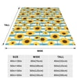 thumbnail image 3 of Salouo White Blue Striped Sunflower Print Bed Blankets,Flannel Blanket Comfortable Air Conditioning Blanket Lightweight Blanket for Sofa Bed Travel & Couch -40"x30", 3 of 8