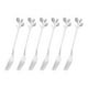 thumbnail image 1 of Uxcell 6Pack 4.8" Tenedor de Aperitivo de Acero Inoxidable en Forma de Hoja, Utensilios de Postre, Plateado, 1 of 6