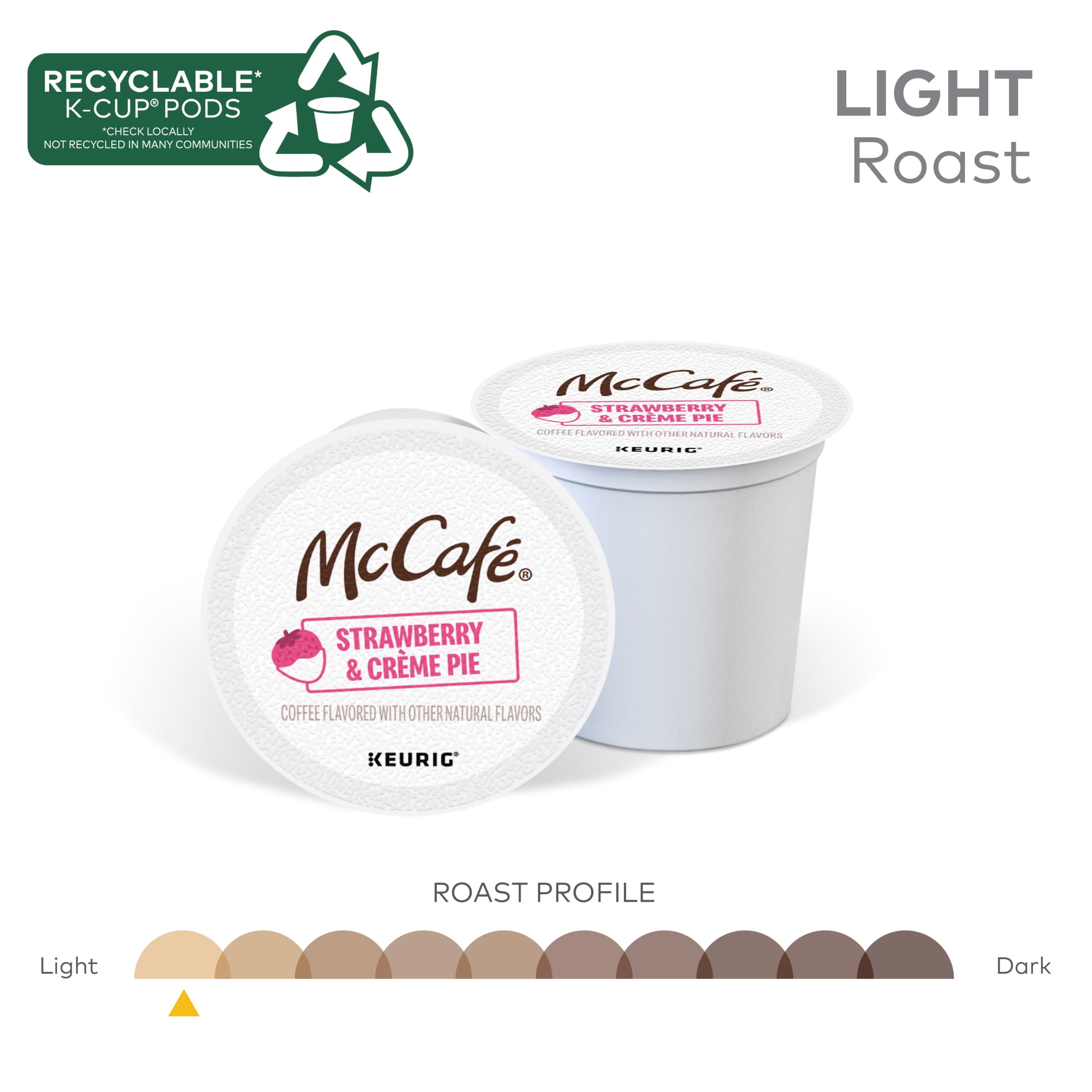McCafe, Strawberry & Crème Pie Limited Edition Light Roast K-Cup Coffee Pods, 24 Count