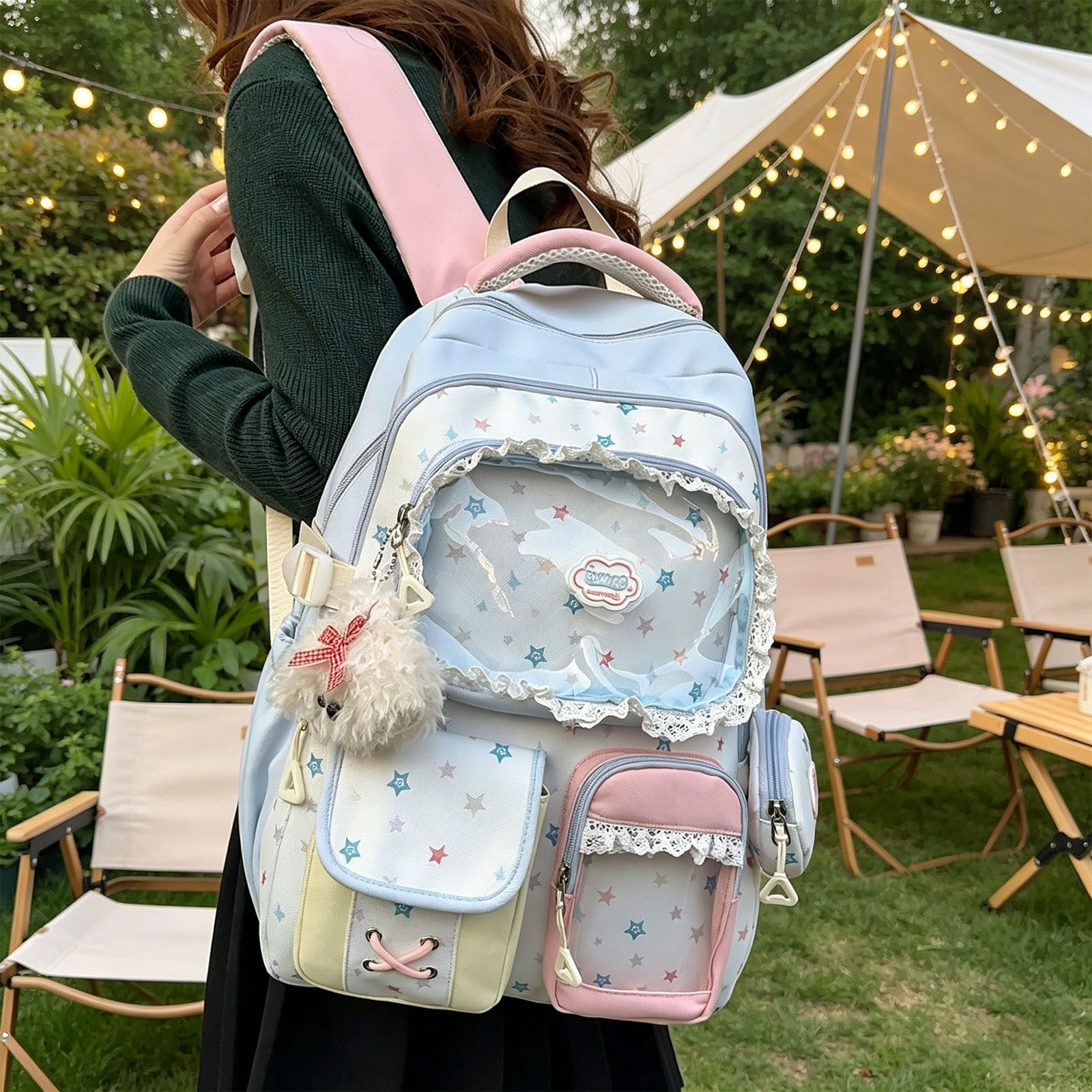 Solivara Cute Japanese Ita Backpack Aesthetic Design For Everyday Carry And Travel (Purple,one size)