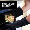 thumbnail image 6 of HEETLY BPA-Free Soft Silicone Oven Mitts - Ultra Heat Resistant Oven Mitts with Thick Cotton Liner - Extra Long Slip Resistant Pot Holders, Flexible Oven Gloves, 6 of 8