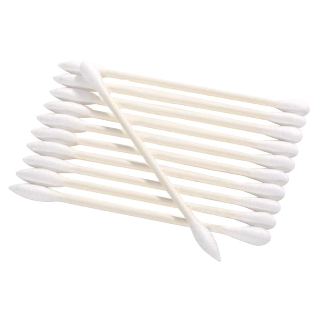 FELTECHELECTR 500 bastoncillos de algodón desechables de doble cabezal para maquillaje de mujer, herramientas para limpiar los oídos (100 unidades por paquete, 5 paquetes en total).