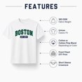 thumbnail image 3 of Men's Boston Letter Graphic T-Shirt, Unisex Classic Fit Cotton Crewneck Tee, 3 of 9