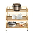thumbnail image 4 of 3 Tier Rolling Cart, Serving Storage Cart, 3 Tier Storage Cart with Universal Wheels, Storage Organizer Utility Cart for Living Room/Kitchen, 4 of 17