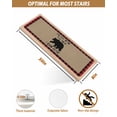 thumbnail image 5 of Christmas Stair Treads for Wooden Steps Indoor Runner Rug Carpet, Farmhouse Country Brown Bear Red Black Plaid 15 Pieces Peel and Stick Staircase Step Treads Covers Washable Throw Door Mats, 30"x8", 5 of 7