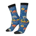 thumbnail image 1 of Lsque Construction Vehicles Printed Men's Crew Socks, Soft Durable Breathable Moisture-Wicking with Odor Control Cotton socks, 1 of 6