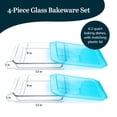 thumbnail image 4 of Libbey Baker’s Premium 9x13 Rectangle Glass Baking Dish Set of 2 with Lids, Stackable Bakeware with GreatGrip Handles and Plastic Covers, 4 of 7