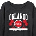 thumbnail image 3 of Coca-Cola - Since 1886 - Orlando & Palm Trees - Women's Lightweight French Terry Long Sleeve Shirt, 3 of 5