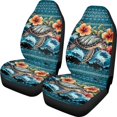 thumbnail image 1 of Funda de asiento de coche TOADDMOS Hawaii Hibiscus Turtle para asientos delanteros, 1 of 6